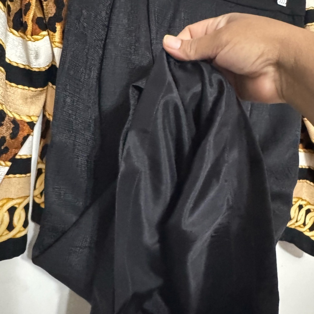 Adrianna Papell Black A-line Knee-length Skirt, 100%silk (Vintage) - Picture 5 of 10